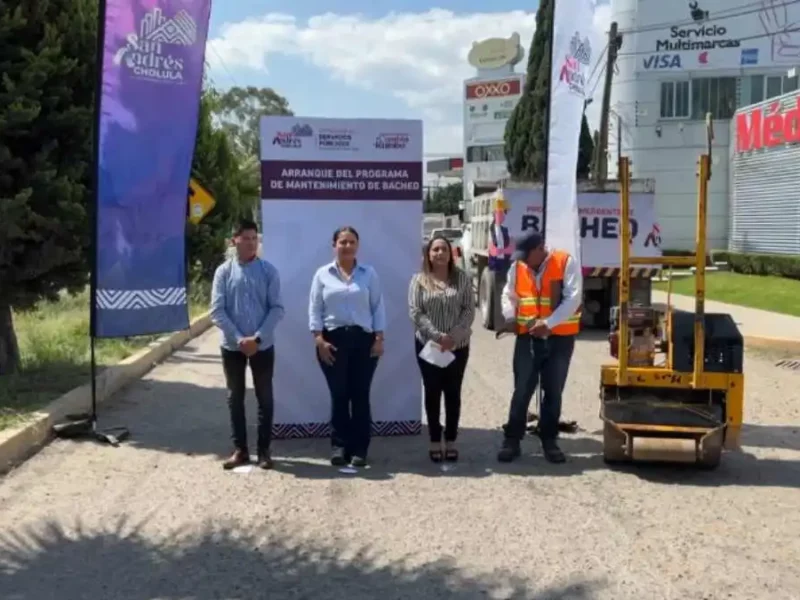 Lupita Cuautle pone en marcha el programa ‘Bacheo emergente’ en Recta a Cholula