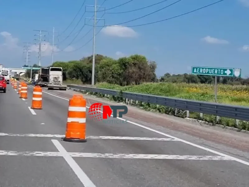 Reabren este tramo de la México-Puebla, pero reducen carriles