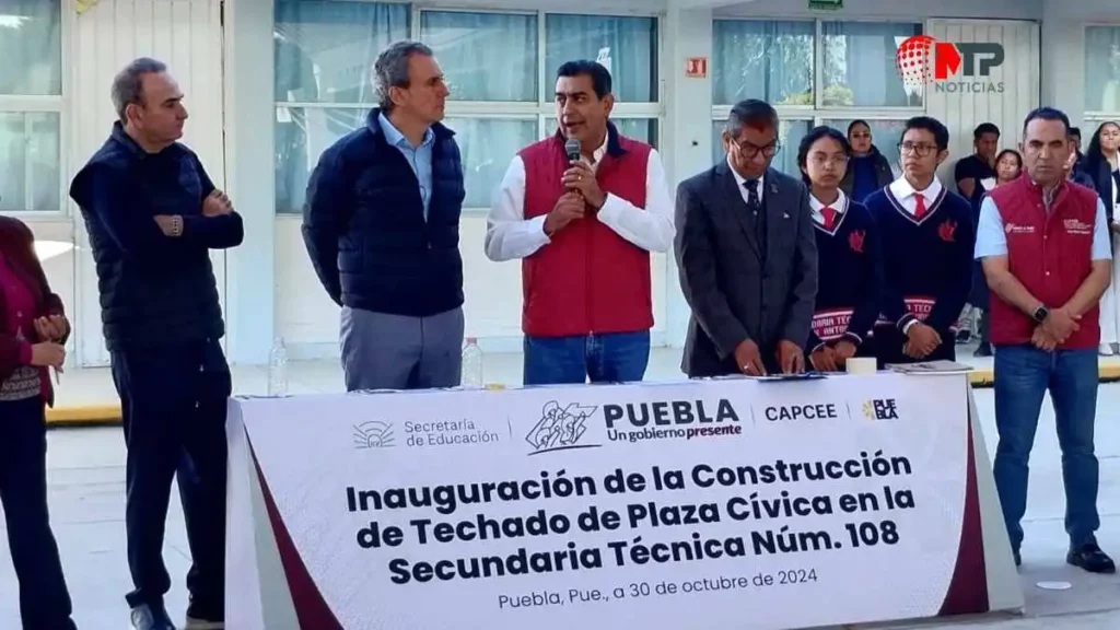 Sergio Salomón y Chedraui colaborarán para construir 17 techados en escuelas de Puebla