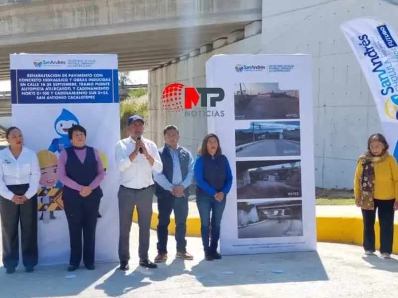 Tlatehui entrega obras en su último día de gobierno en San Andrés Cholula