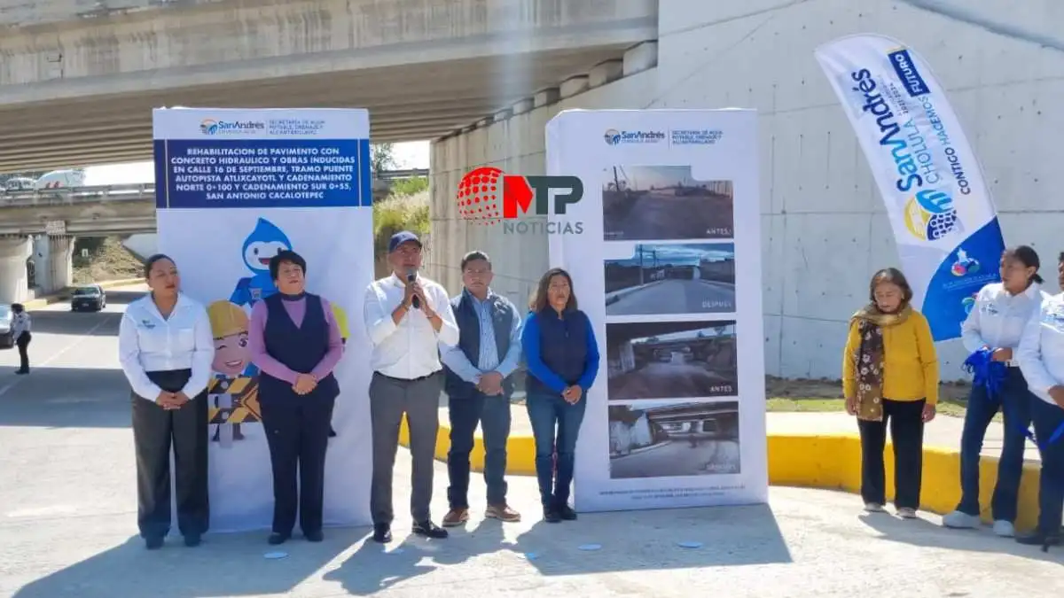 Tlatehui entrega obras en su último día de gobierno en San Andrés Cholula