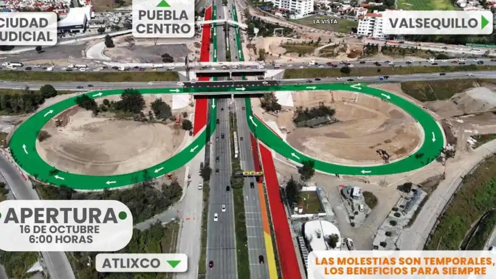 ¡Atención, automovilistas! Ya hay paso en esta parte del distribuidor vial Periférico y Atlixcáyotl