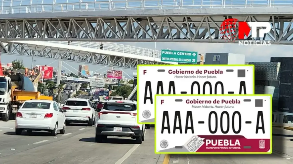 Placas de circulación en Puebla