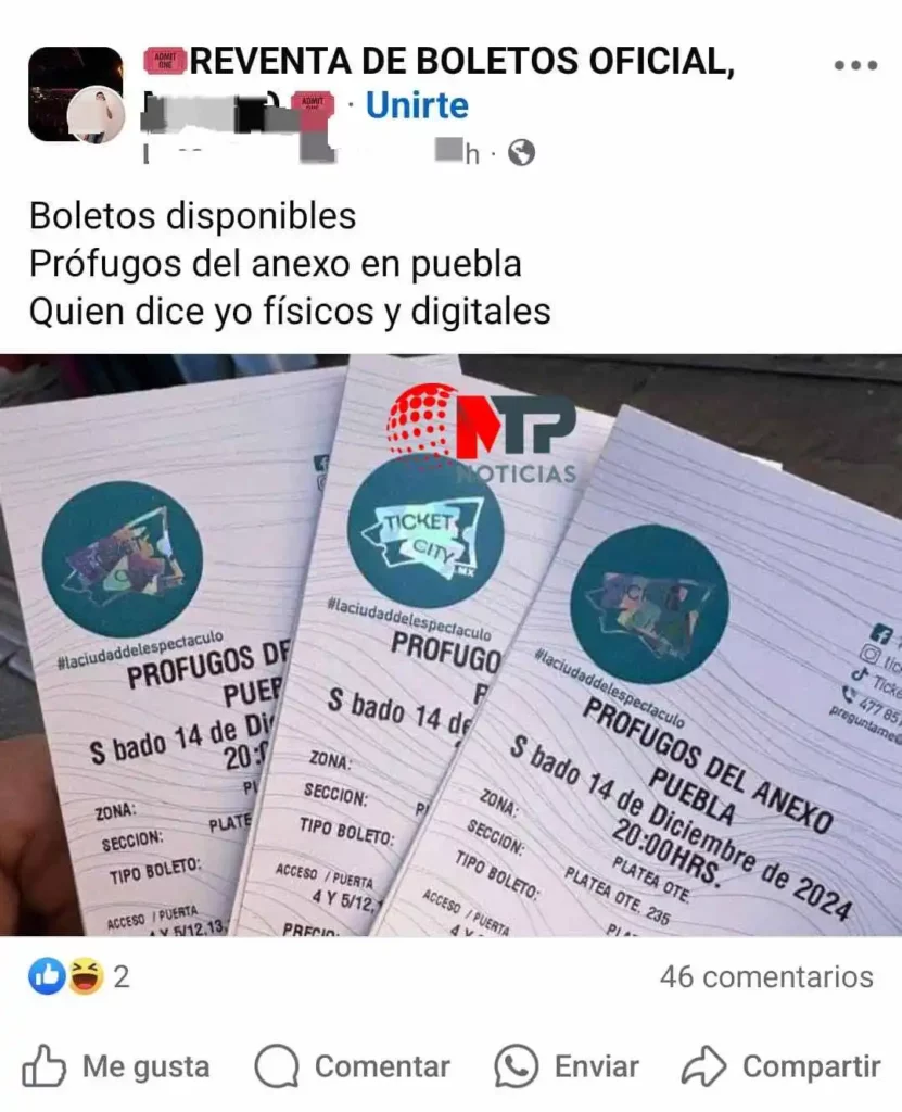 Prófugos del Anexo en Puebla: se agotan los boletos, revendedores hacen su agosto