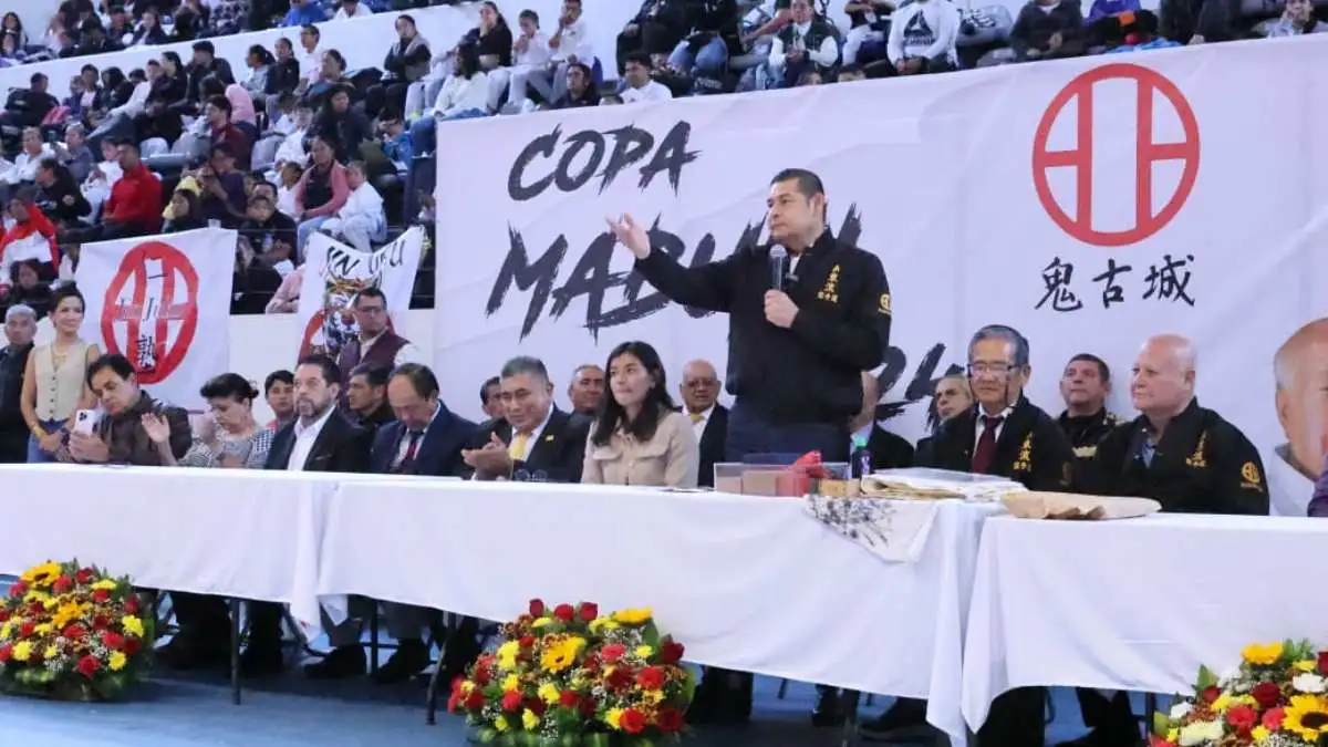 El sexenio del deporte será una realidad: Armenta inaugura torneo de karate en Puebla