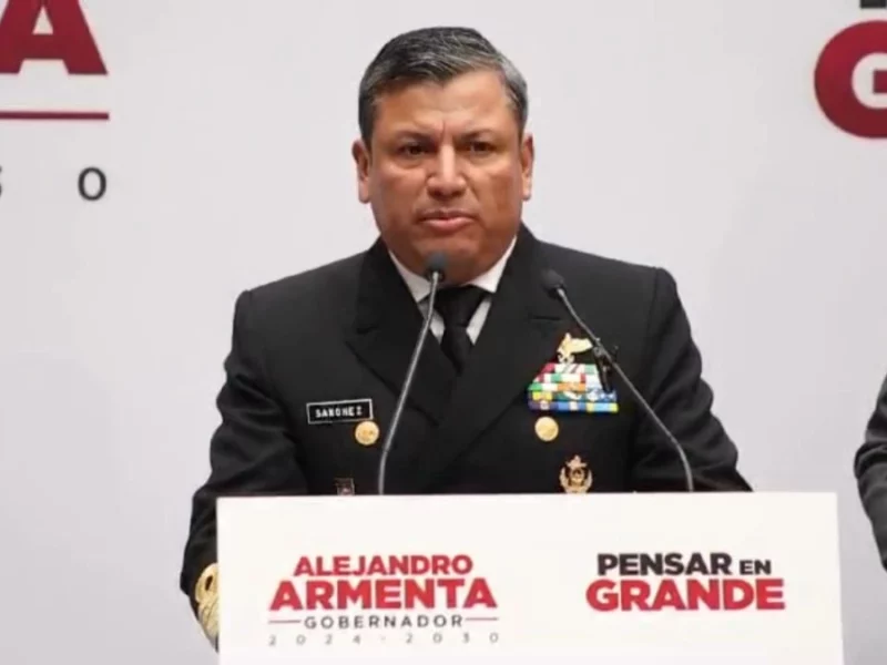 Francisco Sánchez González, vicealmirante de la Marina, es el secretario de Seguridad de Armenta