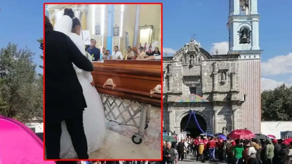 ¡Amor eterno! Brenda, vestida de novia, da el último adiós a Jesús, atropellado en Tlaxcala