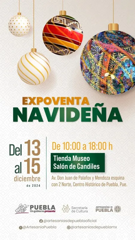 Artesanías poblanas en la Expoventa Navideña; fechas y detalles