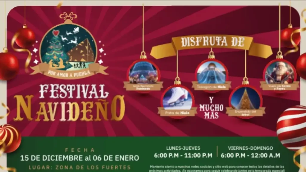 Festival Navideño en Puebla: pista de hielo, vuelo de Santa y más en esta fecha