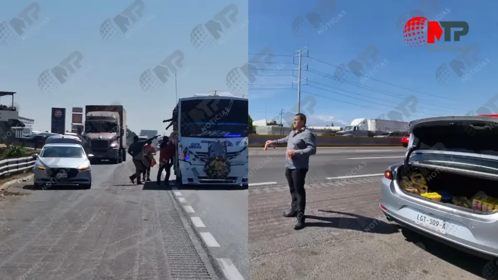 Edgar regala yogures a peregrinos que van a ver a la Virgen de Guadalupe