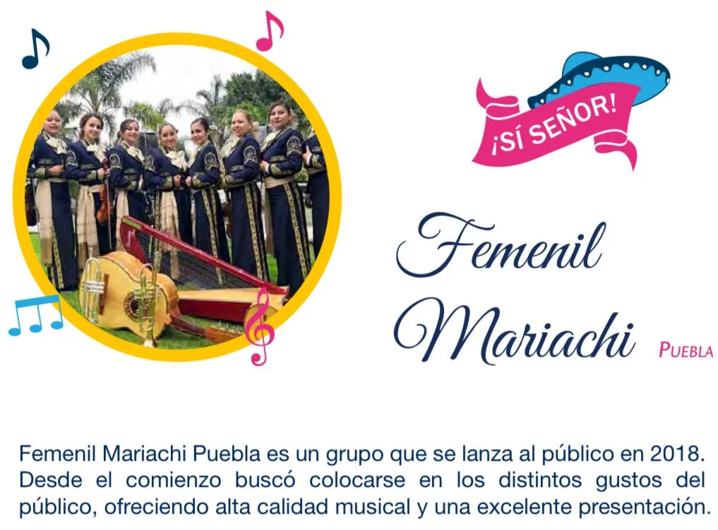 Contacto del Mariachi Femenil de Puebla