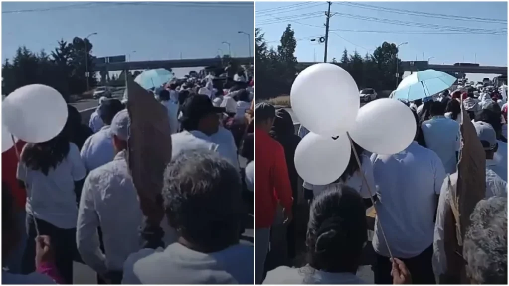 Taxistas se suman a la marcha por la paz de comerciantes de la Central de Abastos