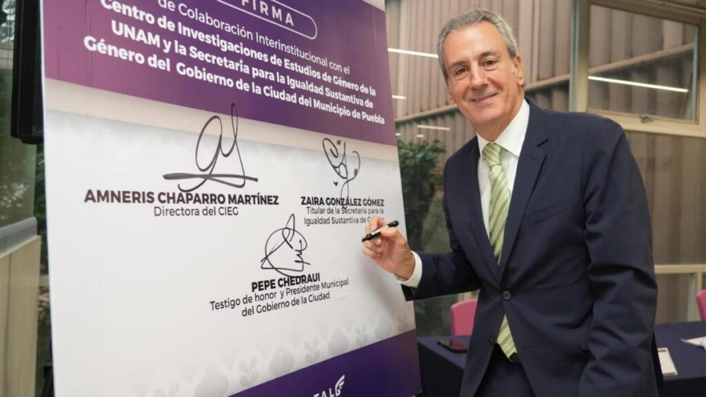 Ayuntamiento de Puebla firma convenio con la UNAM para capacitación en igualdad
