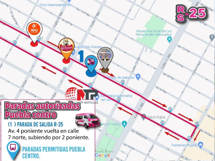 Ruta S25 en Recta a Cholula, ¿hace el mismo recorrido que los Directos?